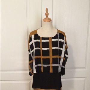 Alfani Brushstroke Plaid Sleeveless Blouse